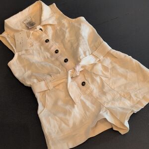 Max Studio Cream Kids Romper